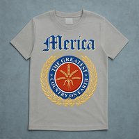 Merica The Greatest Country On Earth Beer Label  T-Shirt