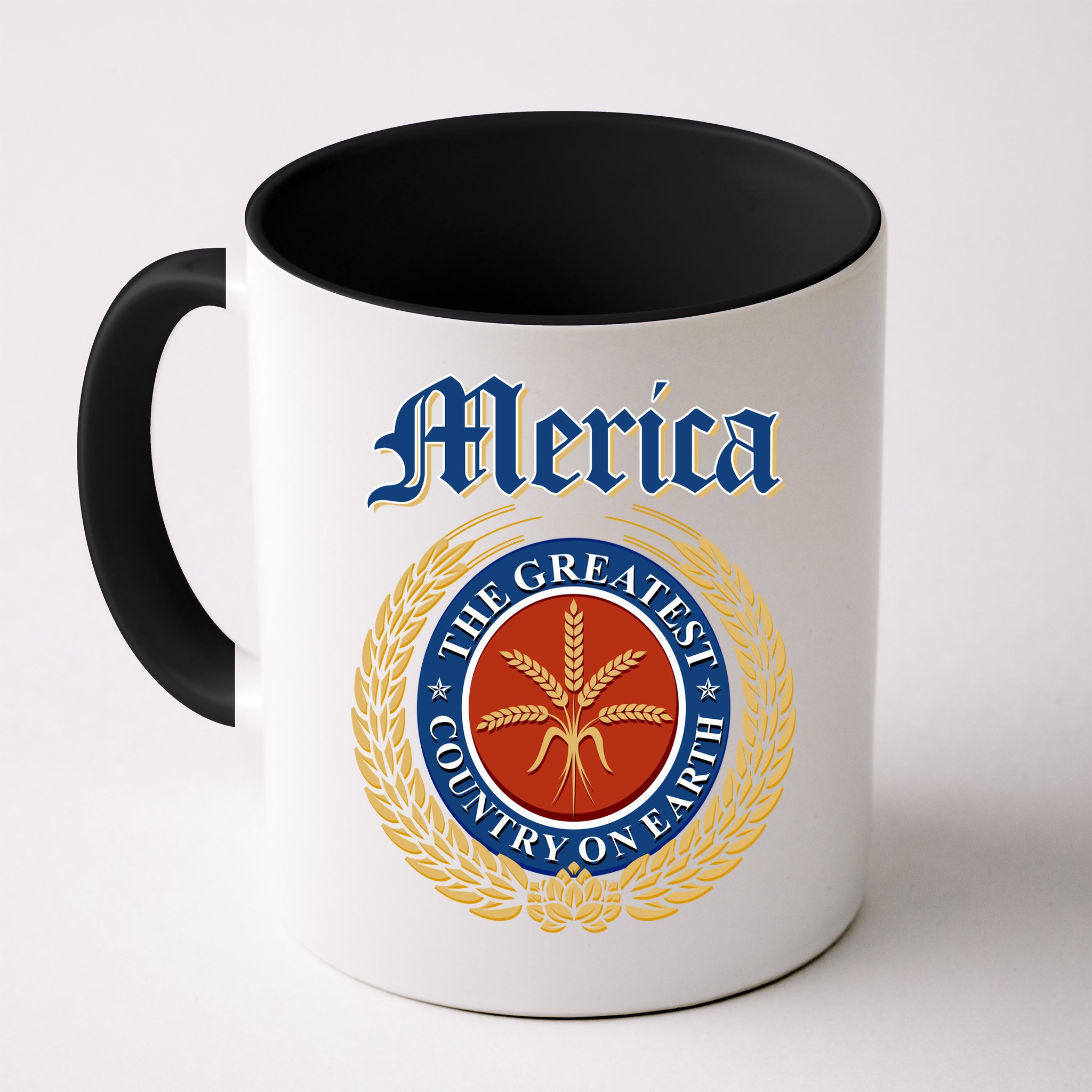 Merica The Greatest Country On Earth Beer Label  Mug