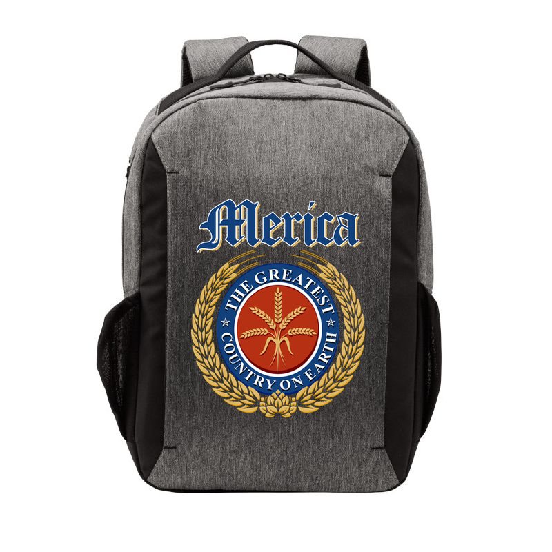 Merica The Greatest Country On Earth Beer Label  Vector Backpack