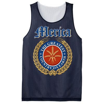 Merica The Greatest Country On Earth Beer Label  Mesh Reversible Basketball Jersey Tank