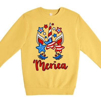 'Merica Unicorn Premium Crewneck Sweatshirt