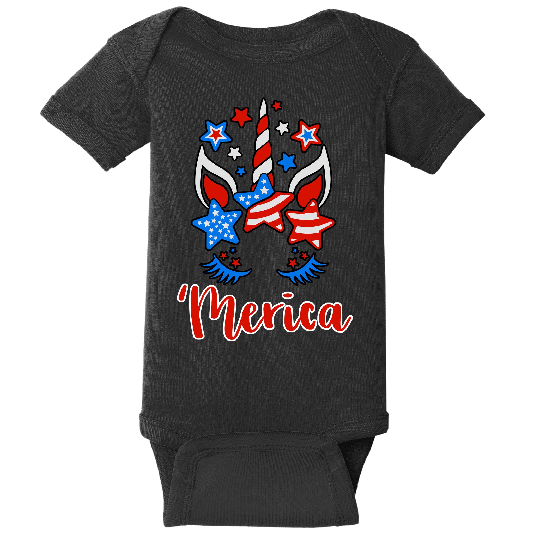 'Merica Unicorn Baby Bodysuit