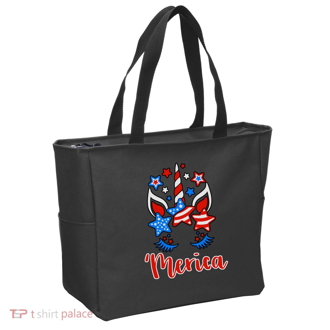 'Merica Unicorn Zip Tote Bag