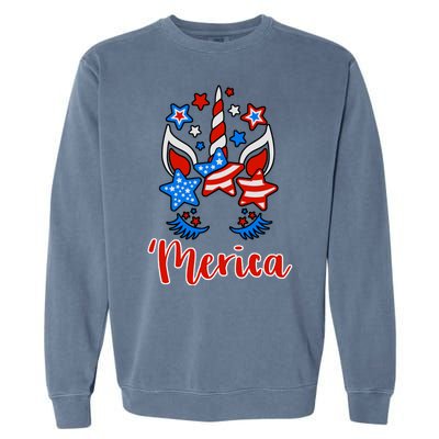 'Merica Unicorn Garment-Dyed Sweatshirt