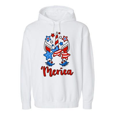 'Merica Unicorn Garment-Dyed Fleece Hoodie