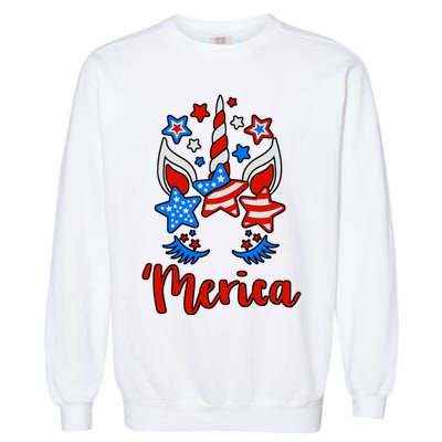 'Merica Unicorn Garment-Dyed Sweatshirt