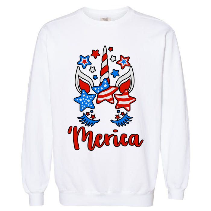 'Merica Unicorn Garment-Dyed Sweatshirt