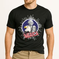 Merica US Presidents Bald Eagle USA Flag Cooling Performance Crew T-Shirt
