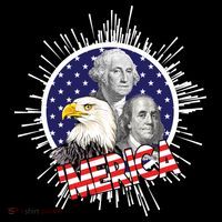 Merica US Presidents Bald Eagle USA Flag Impact Tech Backpack