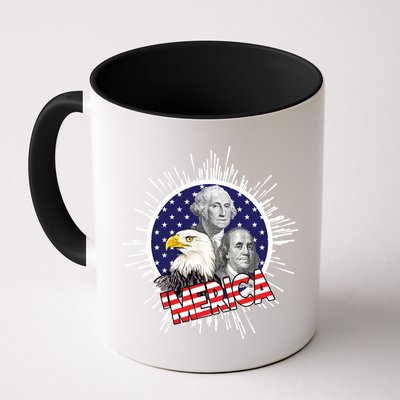 Merica US Presidents Bald Eagle USA Flag Mug