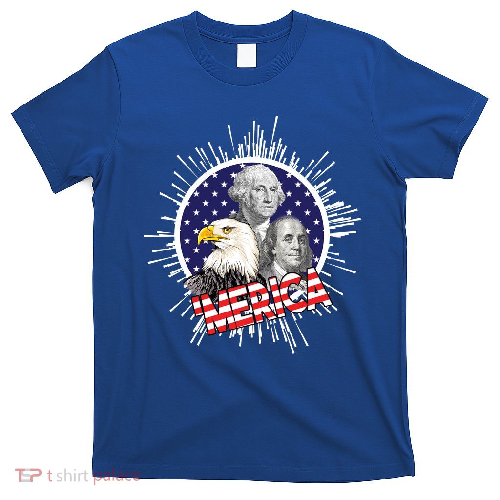 Merica US Presidents Bald Eagle USA Flag T-Shirt