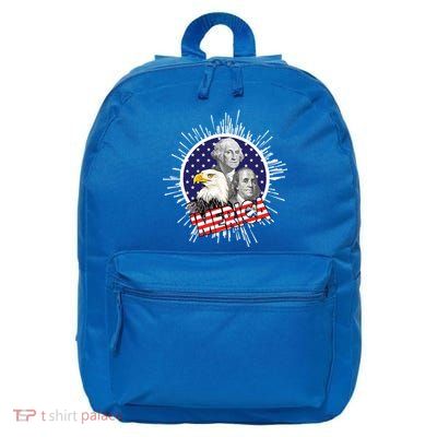 Merica US Presidents Bald Eagle USA Flag 16 in Basic Backpack