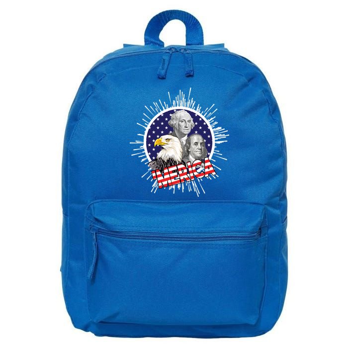 Merica US Presidents Bald Eagle USA Flag 16 in Basic Backpack