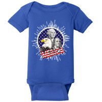 Merica US Presidents Bald Eagle USA Flag Baby Bodysuit