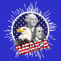 Merica US Presidents Bald Eagle USA Flag Baby Bodysuit