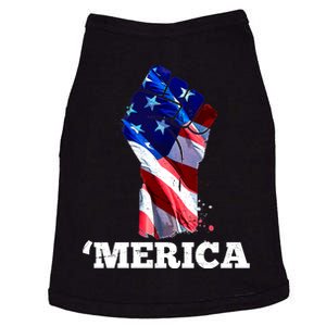 Merica USA American Flag Fist Doggie Tank