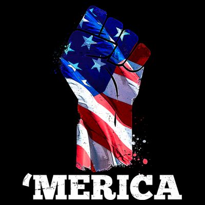 Merica USA American Flag Fist T-Shirt
