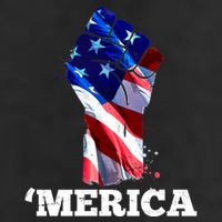 Merica USA American Flag Fist 11oz C Handle Ceramic Mug