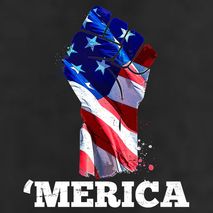 Merica USA American Flag Fist 11oz C Handle Ceramic Mug