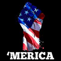 Merica USA American Flag Fist 16 in Basic Backpack