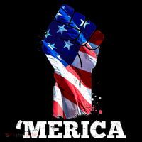 Merica USA American Flag Fist Kids T-Shirt