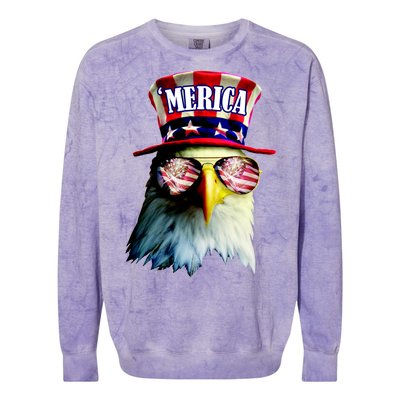 Merica USA Eagle Colorblast Crewneck Sweatshirt