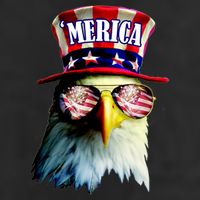 Merica USA Eagle 7 Panel Mesh Trucker Snapback Hat