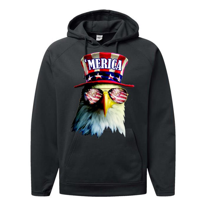 Merica USA Eagle Performance Fleece Hoodie