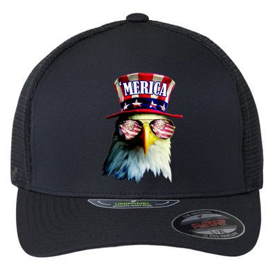 Merica USA Eagle Flexfit Unipanel Trucker Cap