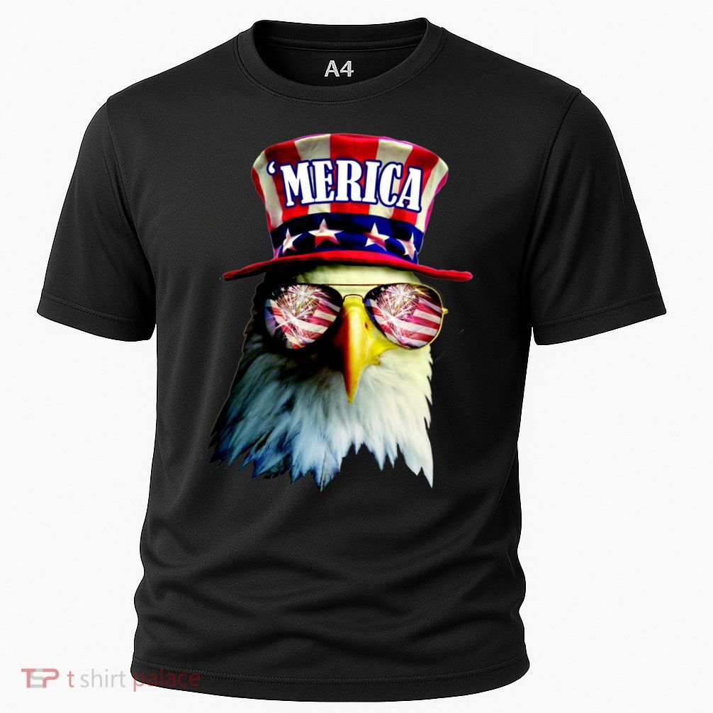 Merica USA Eagle Cooling Performance Crew T-Shirt