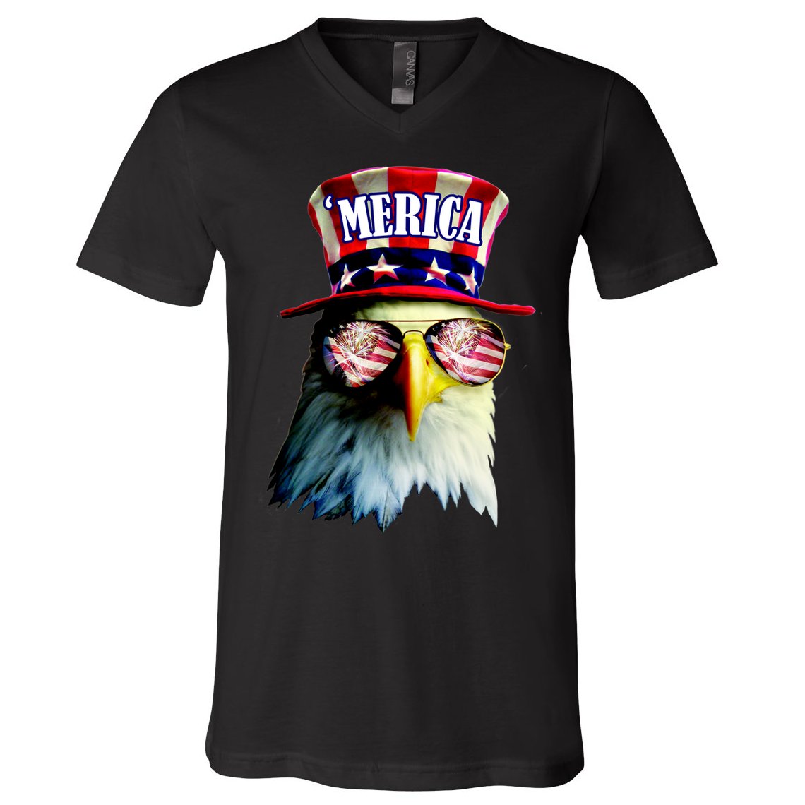 Merica USA Eagle V-Neck T-Shirt