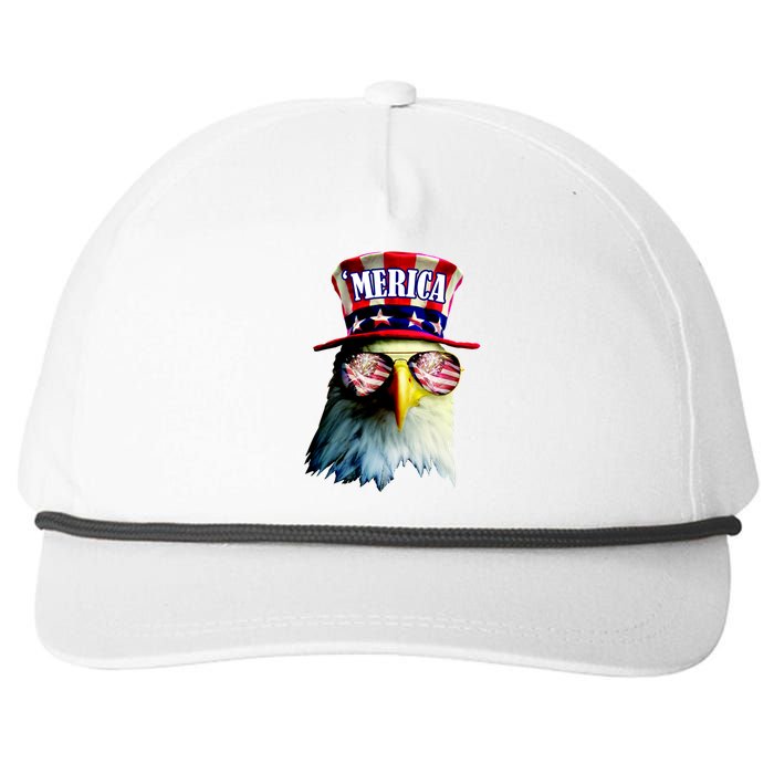 Merica USA Eagle Snapback Five-Panel Rope Hat