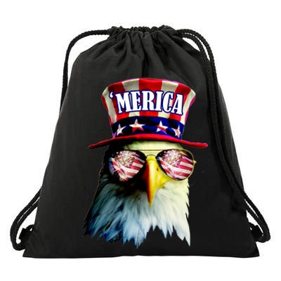 Merica USA Eagle Drawstring Bag