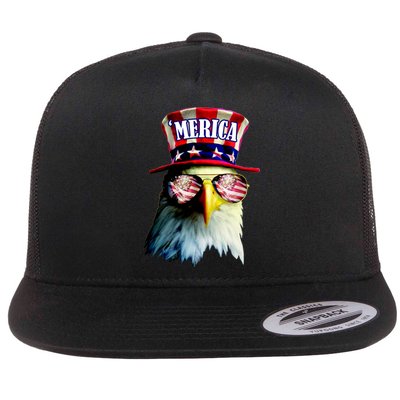 Merica USA Eagle Flat Bill Trucker Hat