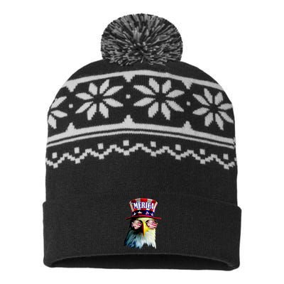 Merica USA Eagle USA-Made Snowflake Beanie