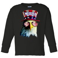 Merica USA Eagle Toddler Long Sleeve Shirt