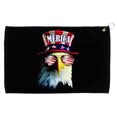 Merica USA Eagle Grommeted Golf Towel