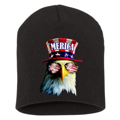 Merica USA Eagle Short Acrylic Beanie