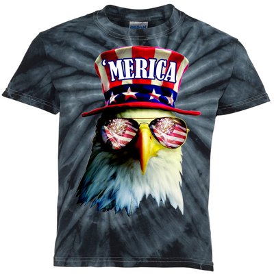 Merica USA Eagle Kids Tie-Dye T-Shirt