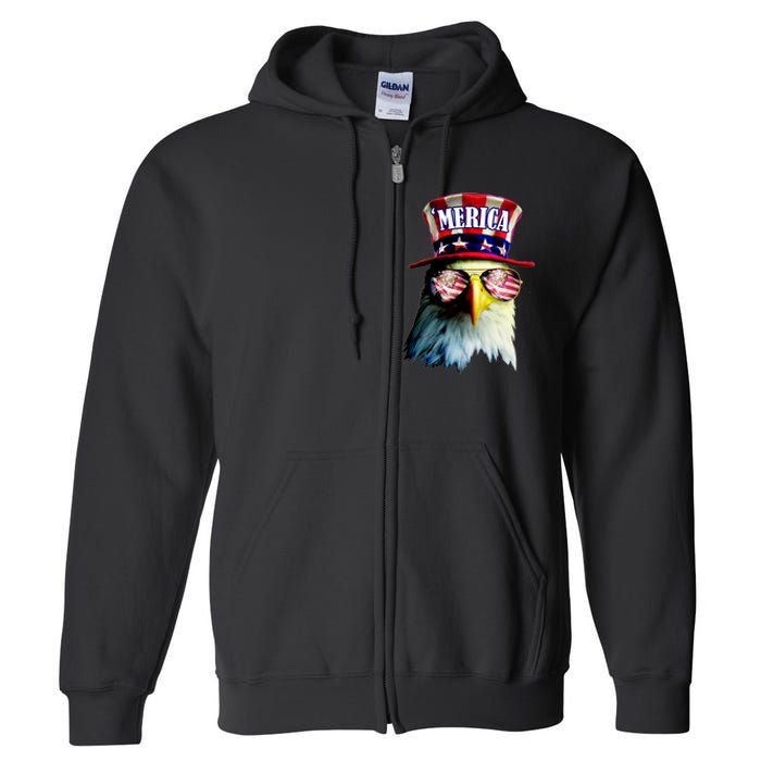 Merica USA Eagle Full Zip Hoodie