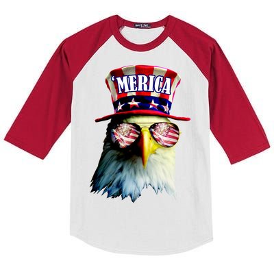 Merica USA Eagle Kids Colorblock Raglan Jersey