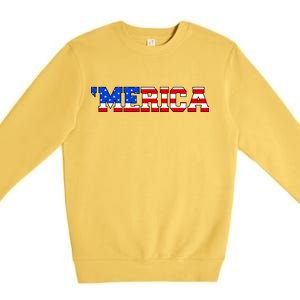 Merica USA Logo Premium Crewneck Sweatshirt