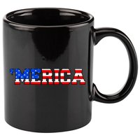 Merica USA Logo 11oz C Handle Ceramic Mug