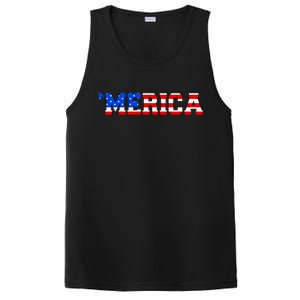 Merica USA Logo PosiCharge Competitor Tank