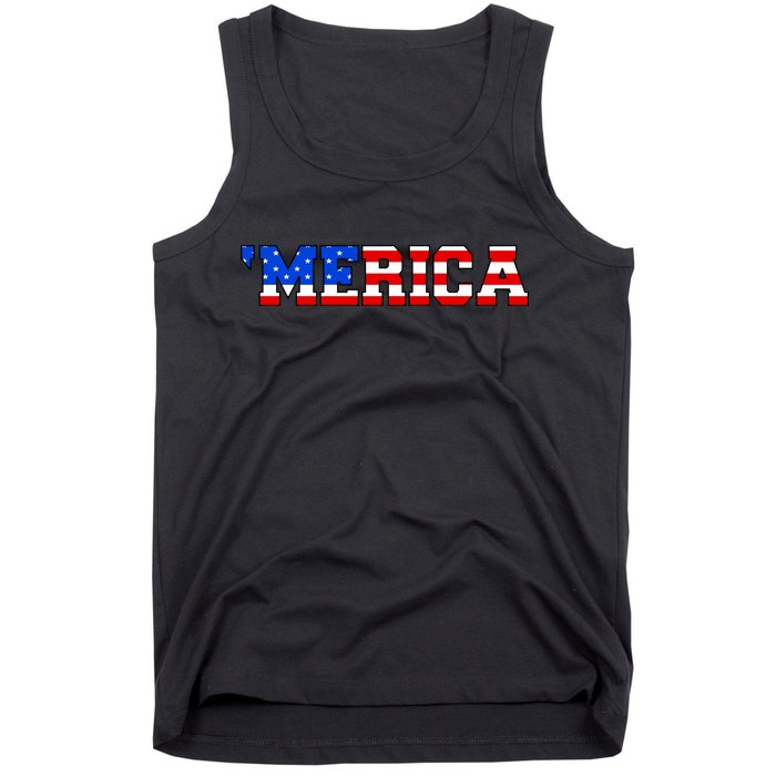 Merica USA Logo Tank Top