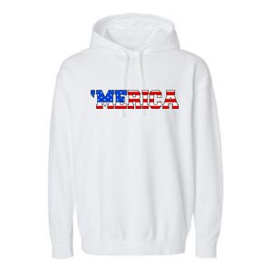 Merica USA Logo Garment-Dyed Fleece Hoodie