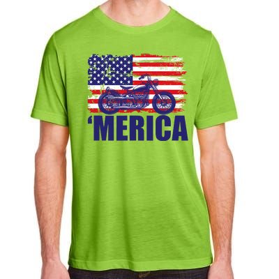 Merica USA Motorcycle  Adult ChromaSoft Performance T-Shirt