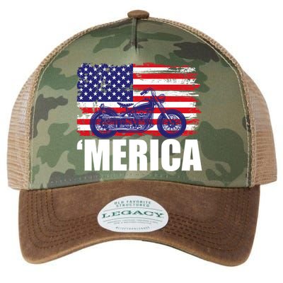 Merica USA Motorcycle  Legacy Tie Dye Trucker Hat