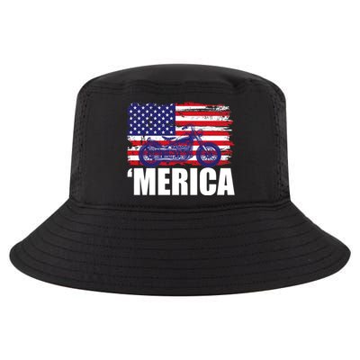 Merica USA Motorcycle  Cool Comfort Performance Bucket Hat