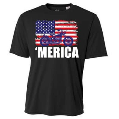 Merica USA Motorcycle  Cooling Performance Crew T-Shirt